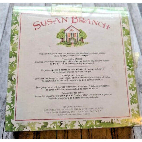 All Night Media Baby Susan Branch Rubber Stamp Set Wood 8 pc - Picture 2 of 2